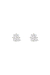 Attie Earring: Silver cubic zirconia stud earrings, perfect to accessorise for formal events. 